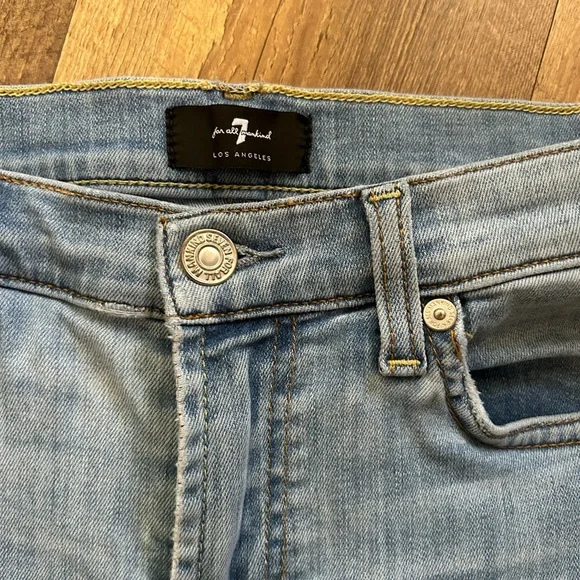7 For All Mankind Light Blue Ankle Jeans size 29 - Picture 2 of 4